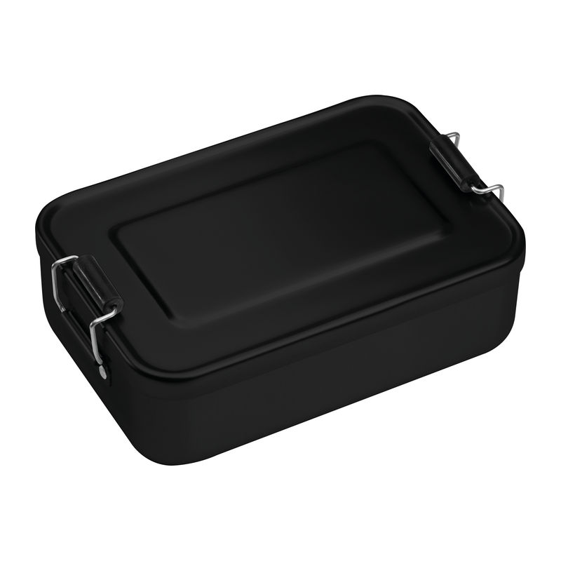 Aluminium lunch box with closure