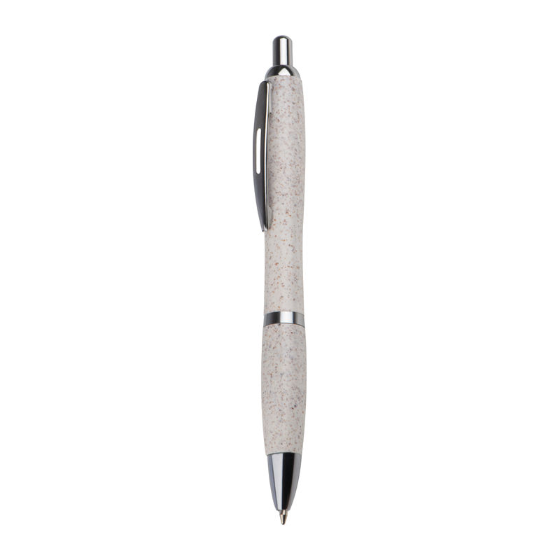 Wheat straw ballpen with silver applications