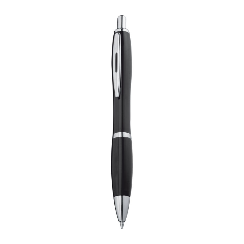 Plastic ball pen with metal clip