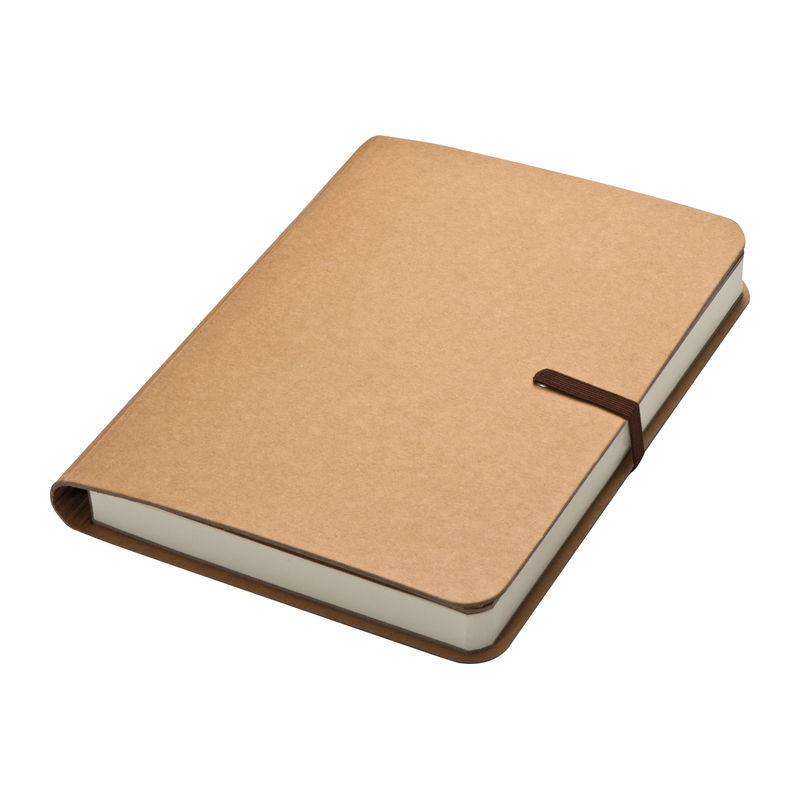 Notebook with brown rubber band, 120 sheets