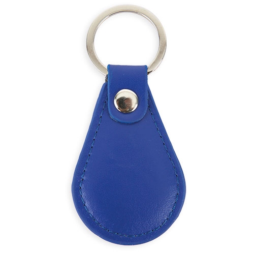 OVAL IMITATION LEATHER KEYRING