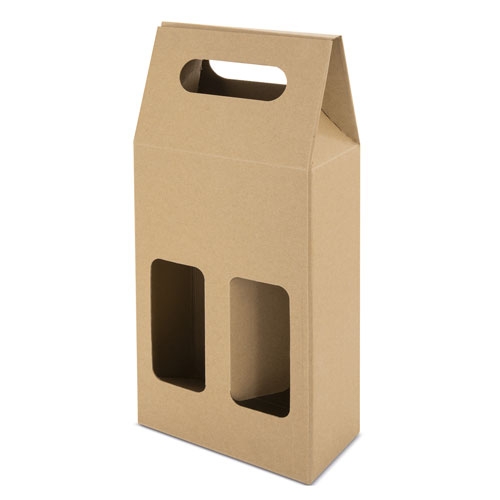 OPEN CARTON BOX 2 BOTTLES