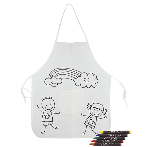 APRON + WAX CRAYONS 