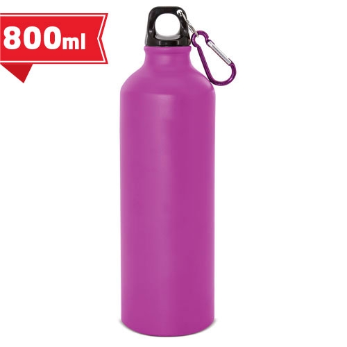 Aluminium bottle 800 ml with carabiner 