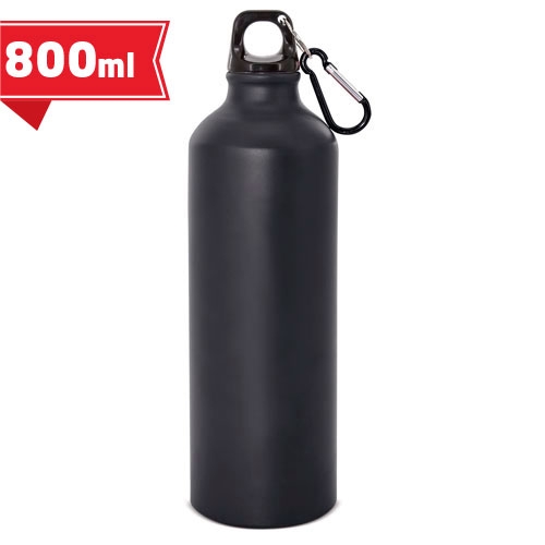 Aluminium bottle 800 ml with carabiner 