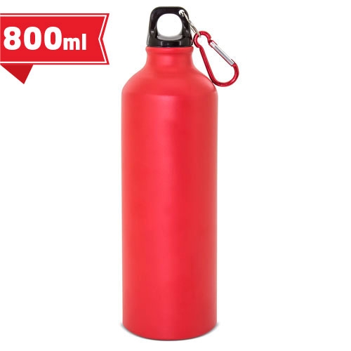 Aluminium bottle 800 ml with carabiner 