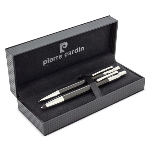 PEN AND MECHANICAL PENCIL SET  TOUCH CARBON FIBER PIERRE CARDIN