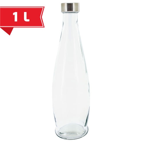 GLASS BOTTLE 1L AQUA SANA