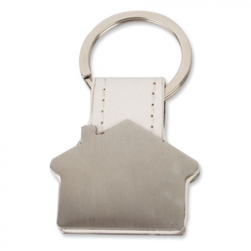 HOUSE SHAPED METAL KEY-RING