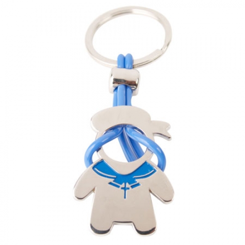 BOY COMMUNION SHAPED METAL KEY-RING