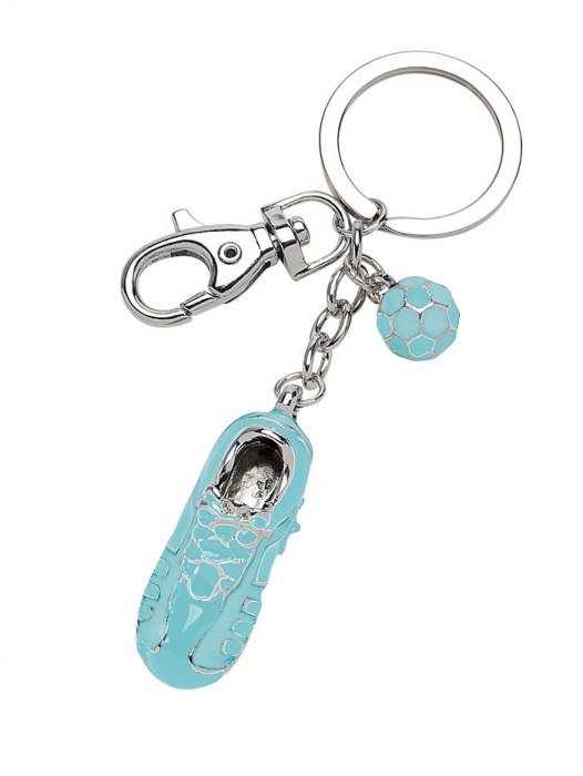 Key chain FOOTBALL SHOE light blue