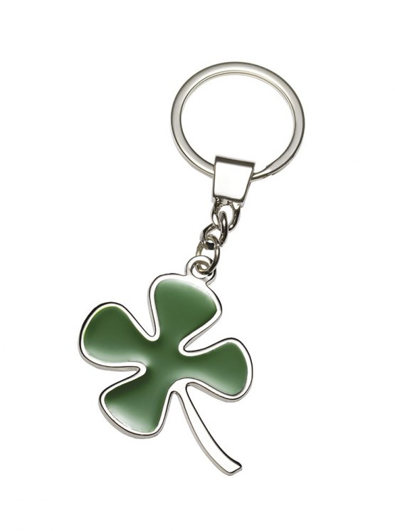 KEY CHAIN FOUR-LEAF CLOVER GREEN -no box