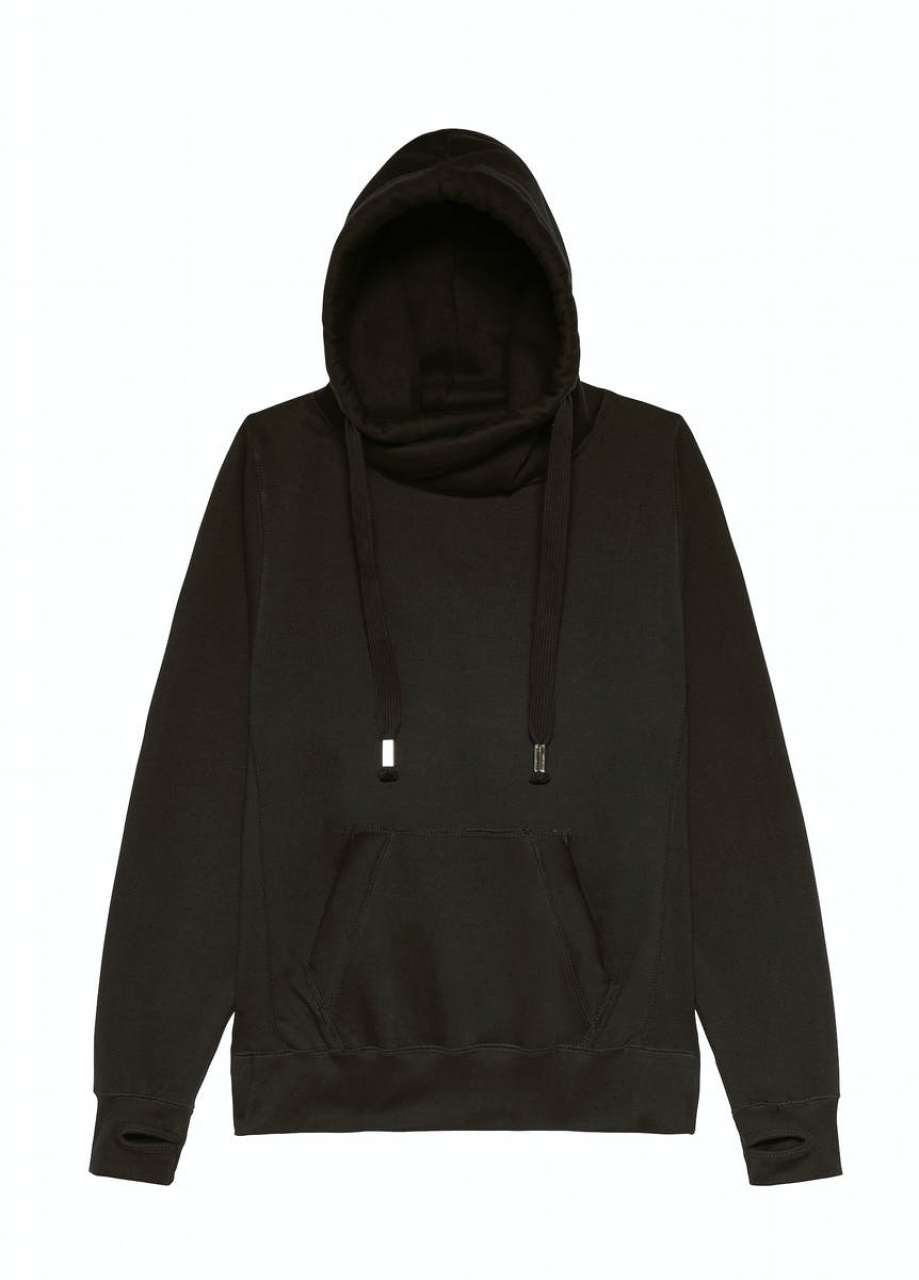 CROSS NECK HOODIE