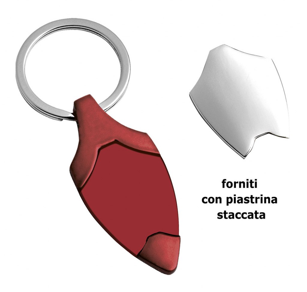 KEYCHAIN SHIELD SATIN / RED