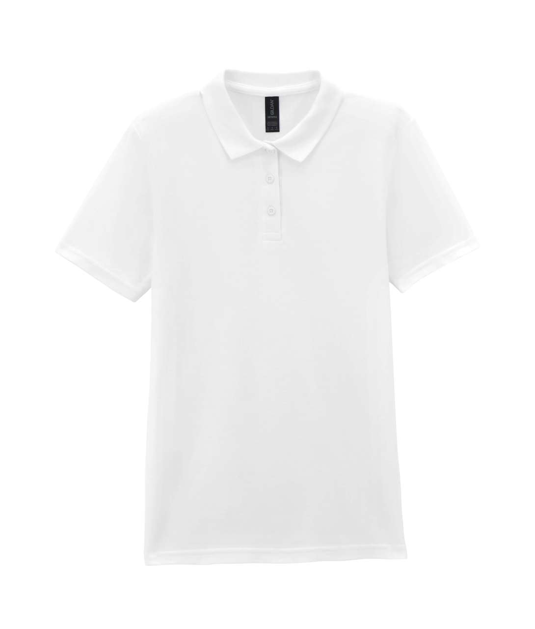 SOFTSTYLE<SUP>®</SUP> LADIES' DOUBLE PIQUÉ POLO WITH 3 COLOUR-MATCHED BUTTONS