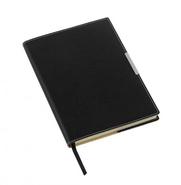 NOTEBOOK BLACK WITH PLATE