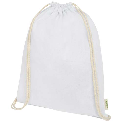 Orissa 100 g/m² organic cotton drawstring bag 5L