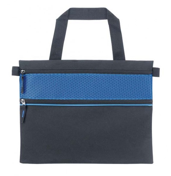 DOCUMENT-BAG BLACK/BLUE