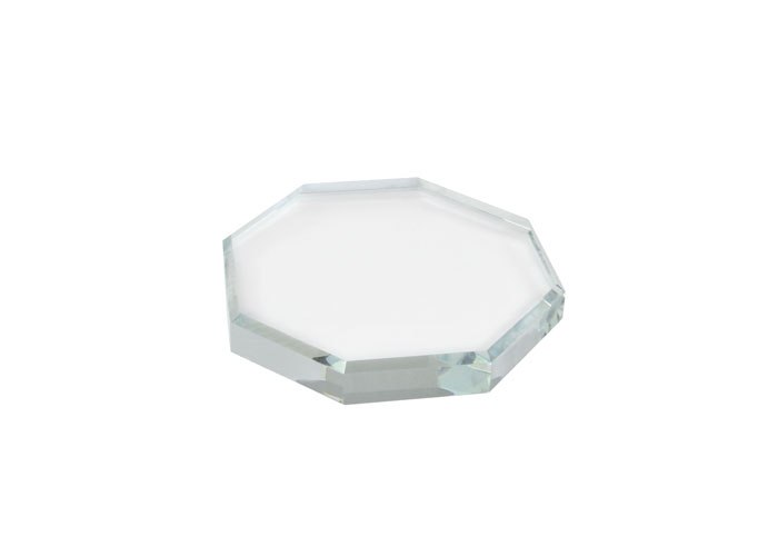 PAPER WEIGHT OCTAGONAL GLASS 100x100x19