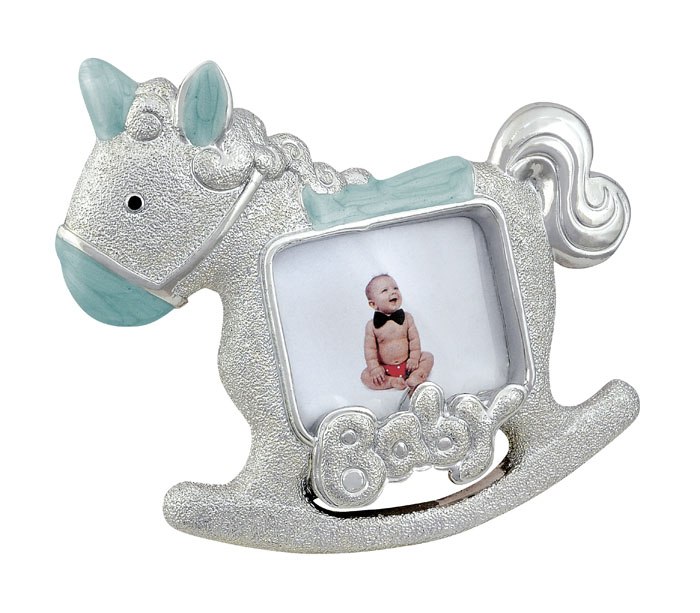 PHOTOFRAME ROCKING HORSE SKY-BLUE