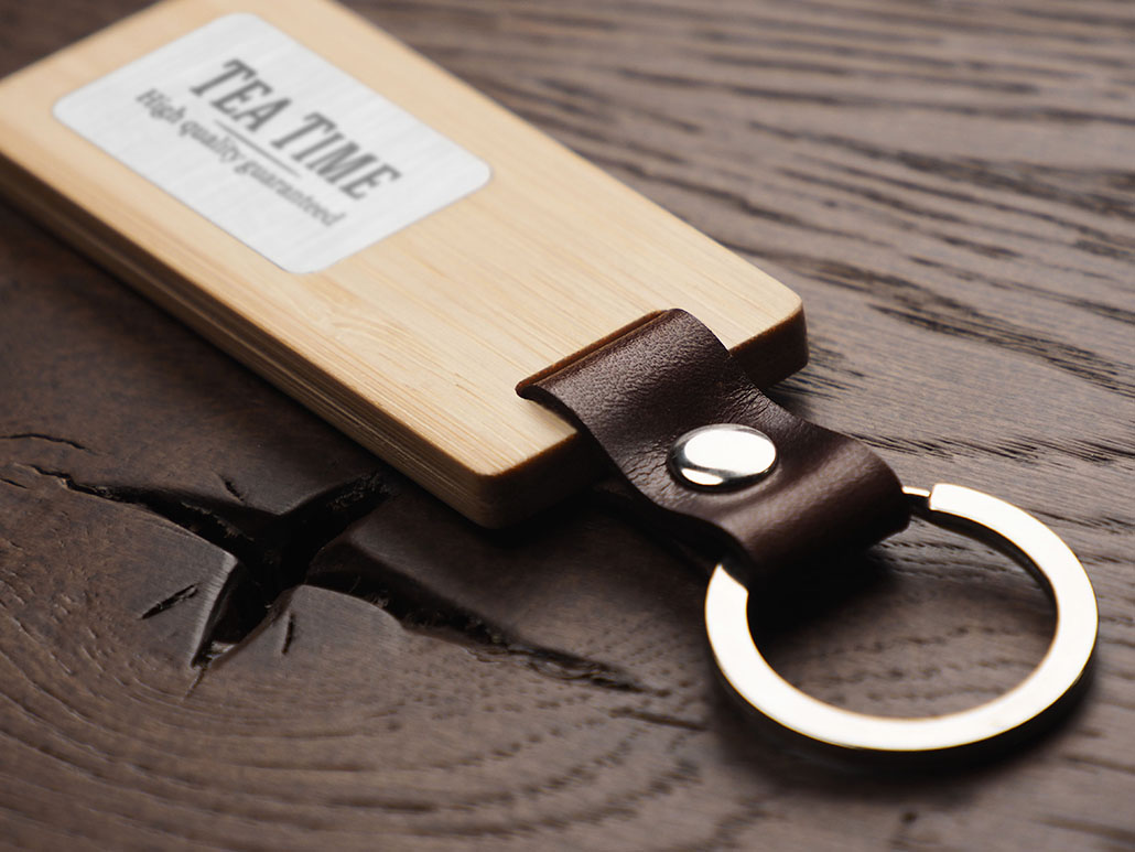 Wooden key ring