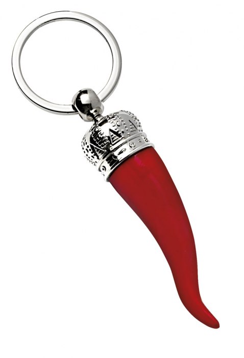 KEYCHAIN HORN AMULET RED