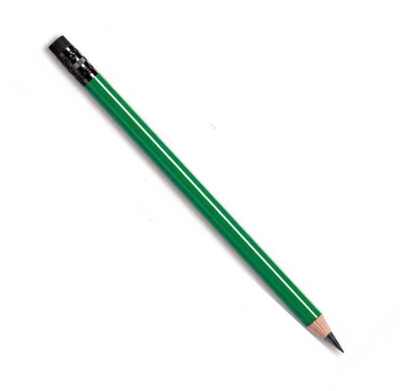 PENCIL GREEN d=10 length 190 -MIN.100Pcs