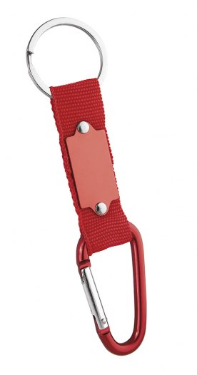 CARABINER KEYCHAIN RED