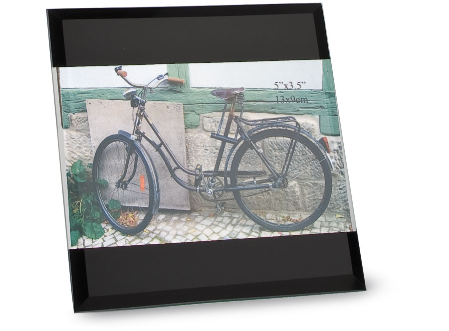 PHOTOFRAME BLACK GLASS  - 90x130 mm