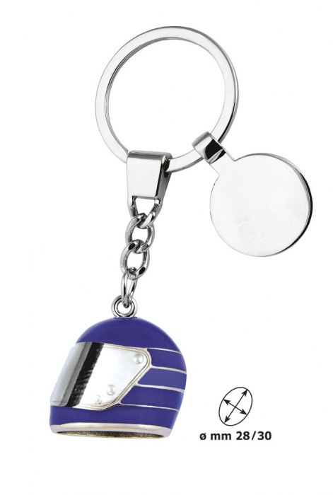 KEYCHAIN HELMET BLUE/COIN