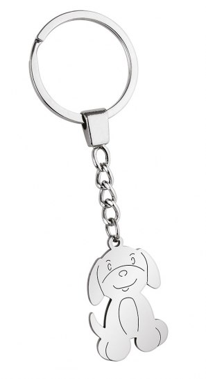 STEEL KEYCHAIN - DOG - NO BOX