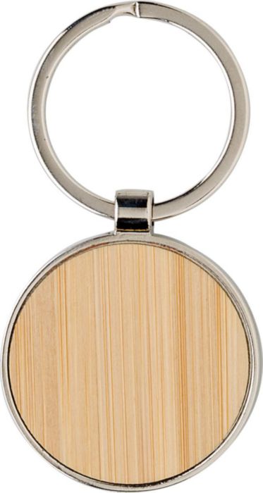 Bamboo and metal key chain Tillie