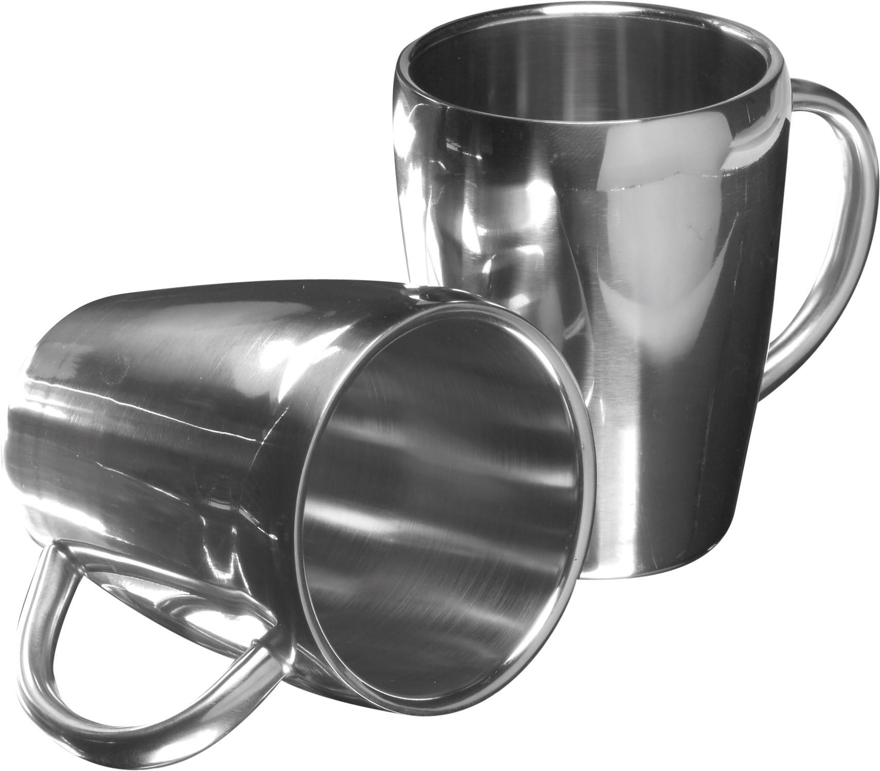 Recycled  stainless steel double walled mugs Naya