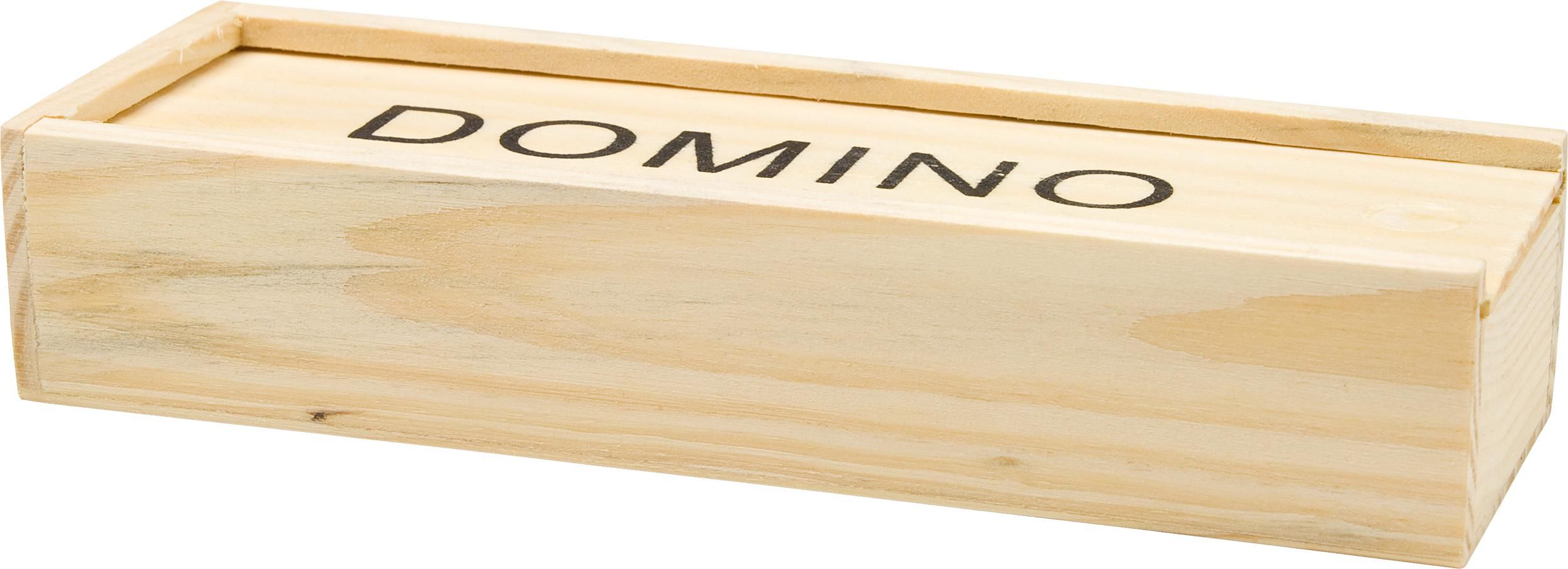 Wooden box with domino game Enid