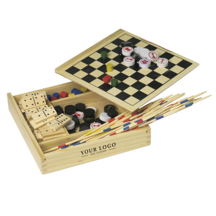 Wooden 5-in-1 game set Cherie