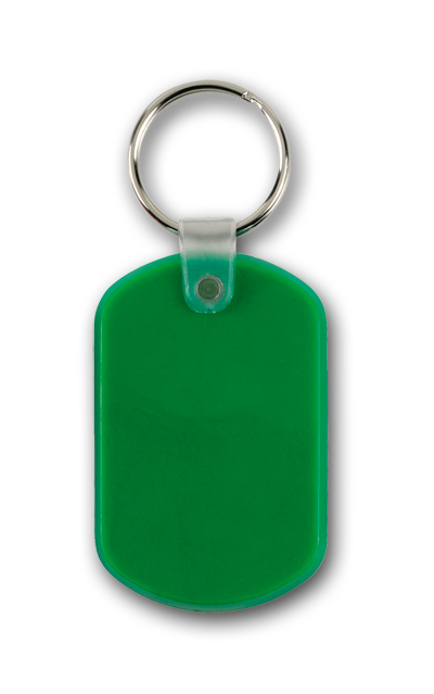 GREEN  KEY RING PVC NAVY