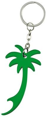 GREEN ALUMINIUM KEY RING PALM