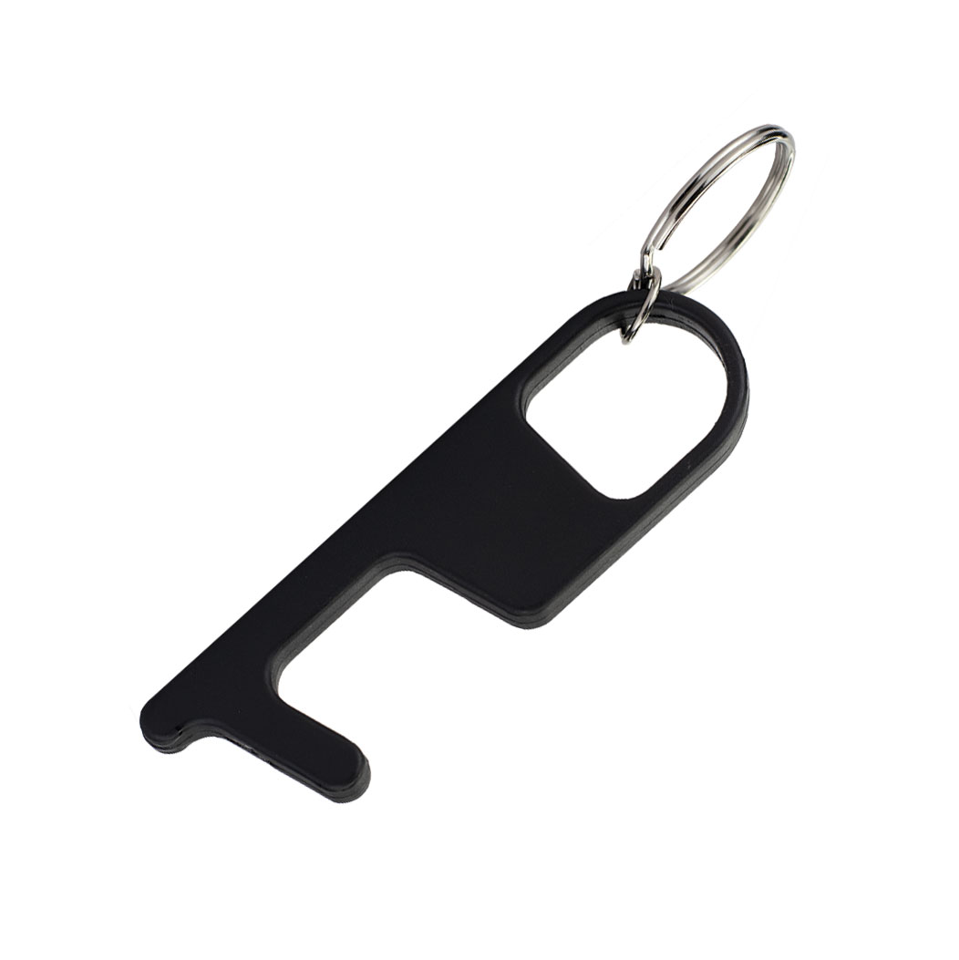 BLACK PLASTIC KEYRING ANTICONTACT GUNNY