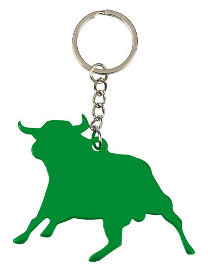 GREEN ALUMINIUM KEY RING TORO