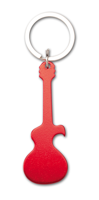 RED ALUMINIUM KEY RING GUITAR