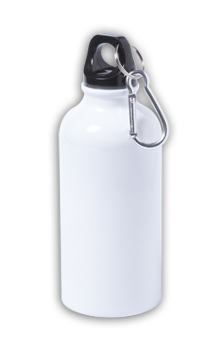 WHITE ALUMINIUM BOTTLE 400ML COMPAS