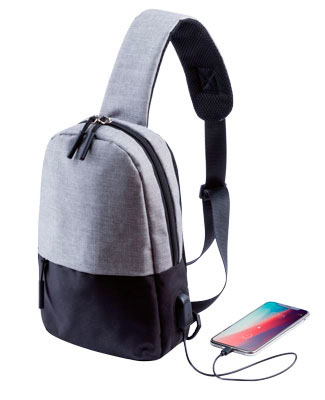 SHOULDER BAG WITH USB CONNECTION VERSOX