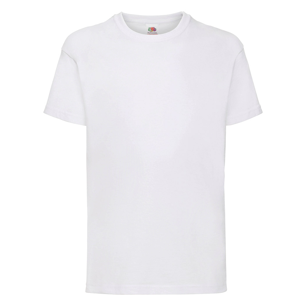 100% COTTON SHORT-SLEEVED T-SHIRT VALUE WHITE KIDS 12-13