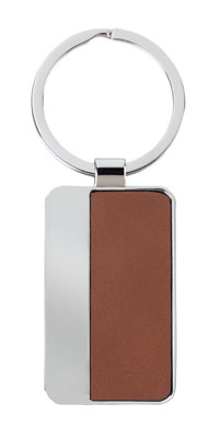 CHROMED AND PU KEY RING MITCH