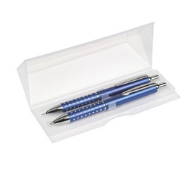 SET PEN AND MECHANICAL PENCIL DIAMOND BLUE