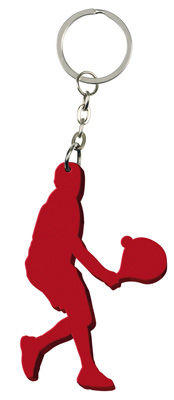 RED ALUMINIUM KEY RING PADDEL