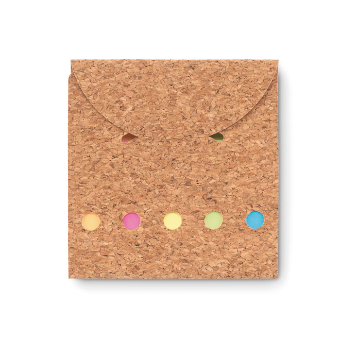 Cork sticky note memo pad