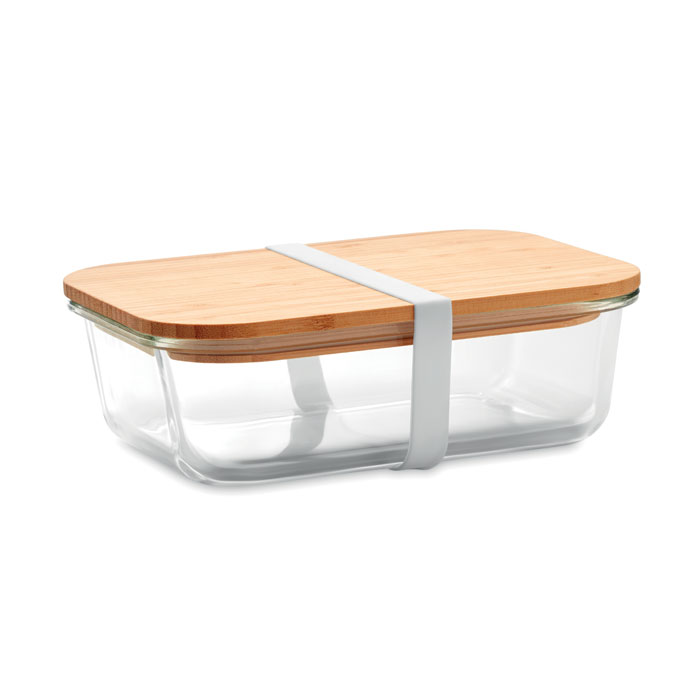 Glass lunchbox with bamboo lid