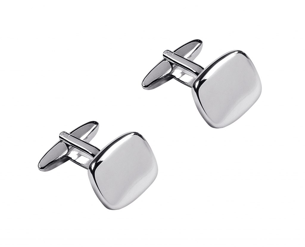 Rounded CUFFLINKS  14x17 mm -NO BOX