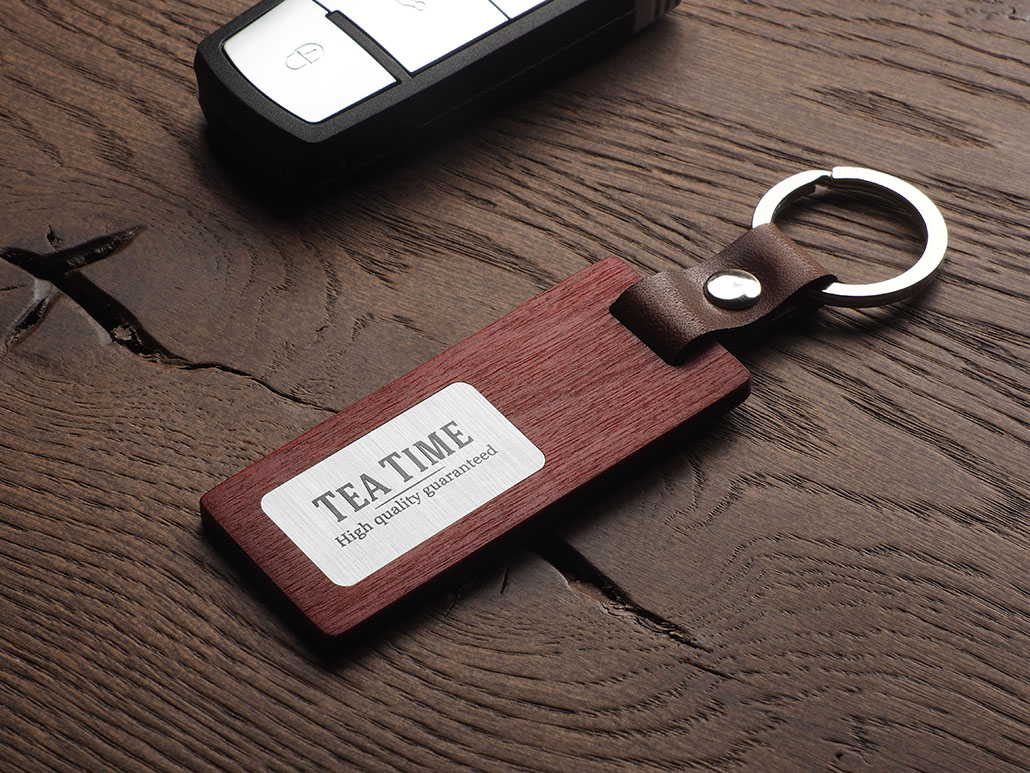 Wooden keyring